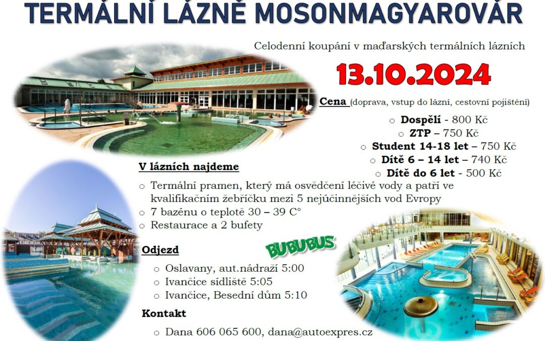 Termální lázně Mosonmagyarovár (13.10.2024)